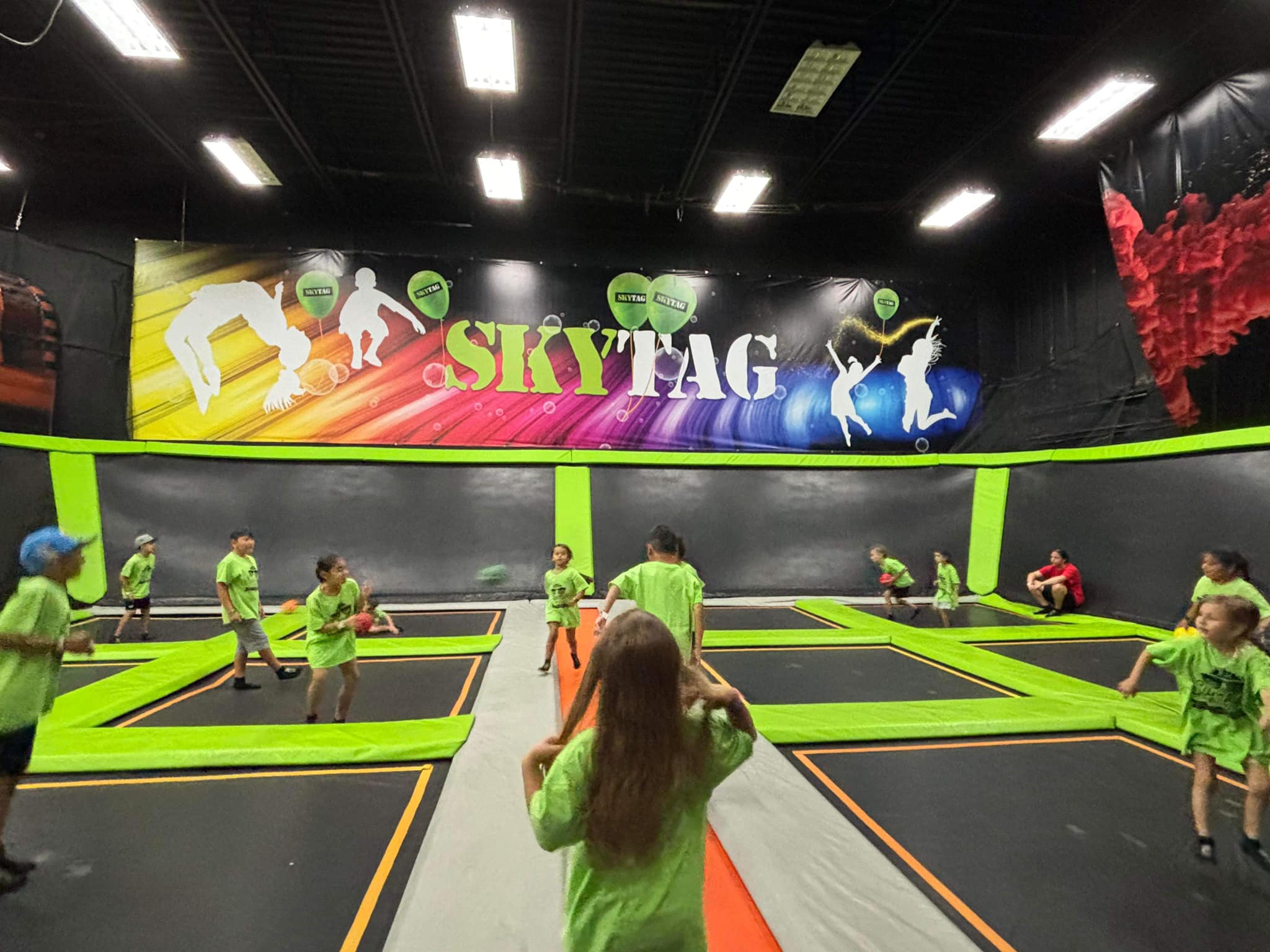 Kids having fun at SkyTag Montreal trampoline park Dollard-des-Ormeaux